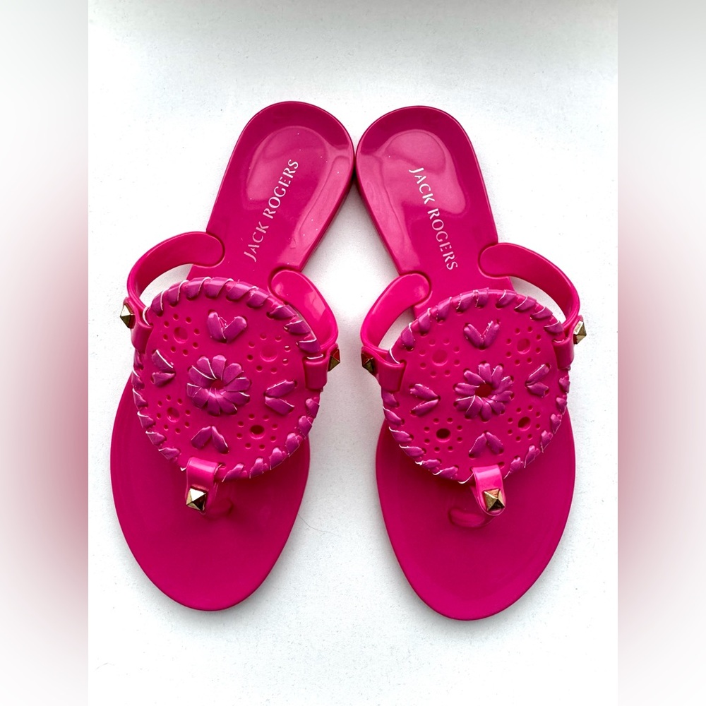 Jack Rogers New Little Girl Jelly Fuchsia Pink Sandals Size 1